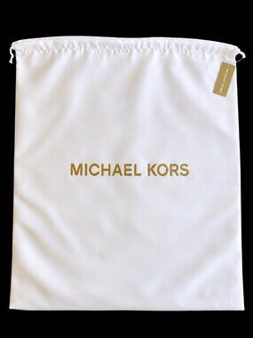 Michael Kors Large Logo Woven Dust Bag - White Draw String - New with Tags!